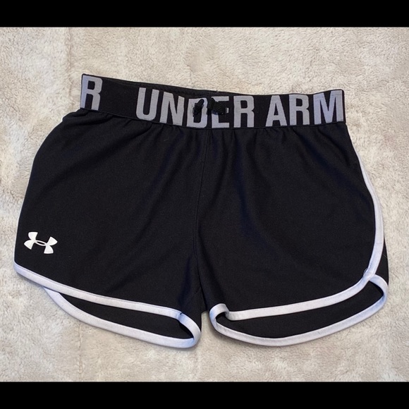 Under Armour Girls Heat Gear Shorts Size Youth Med - Picture 1 of 3